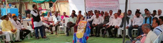 संविधान बचाव संघर्ष समितीच्यावतीने धरणा आंदोलन